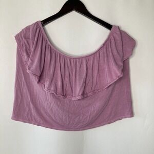 American Eagle Women's Soft & Sexy Off The Shoulder Cropped Top Size Medium